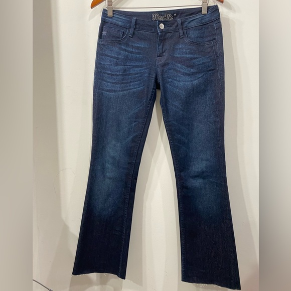 Miss Me Megan Dark Blue Low cut Stretch Denim Bootcut Flap Jeans 28 - Picture 2 of 15